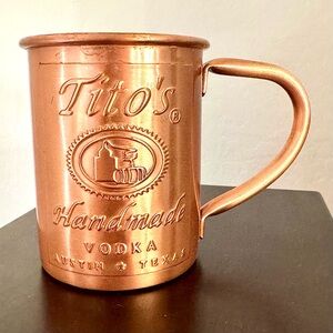 Tito’s Handmade Vodka All Copper Moscow Mule 12 Oz Mug Austin Texas Heavy Weight
